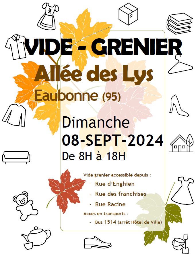 Brocante à Eaubonne - 8 septembre 2024