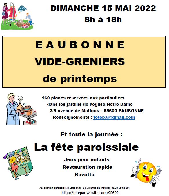 vide-grenier à Eaubonne - 15 mai 2022