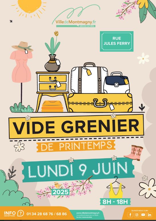 Vide grenier Montmagny le 9 juin 2025