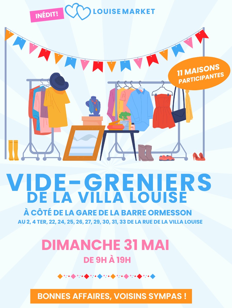 Vide greniers Villa Louise Deuil-La Barre 31 mai 2026