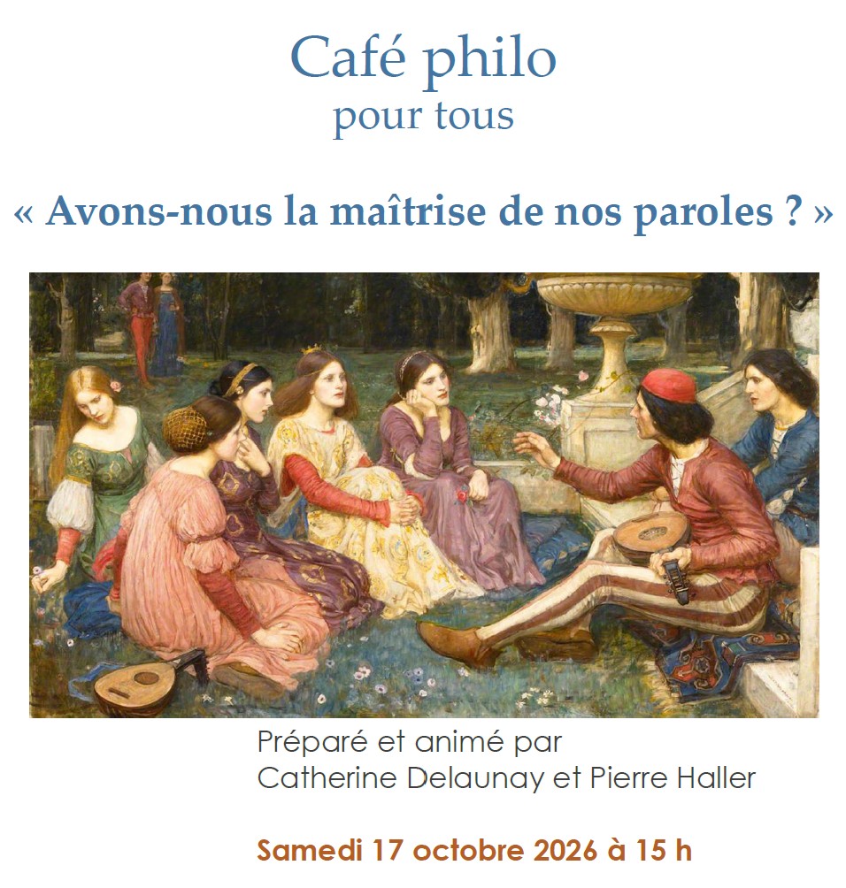 Caf&eacute; philo - 17 octobre 2026