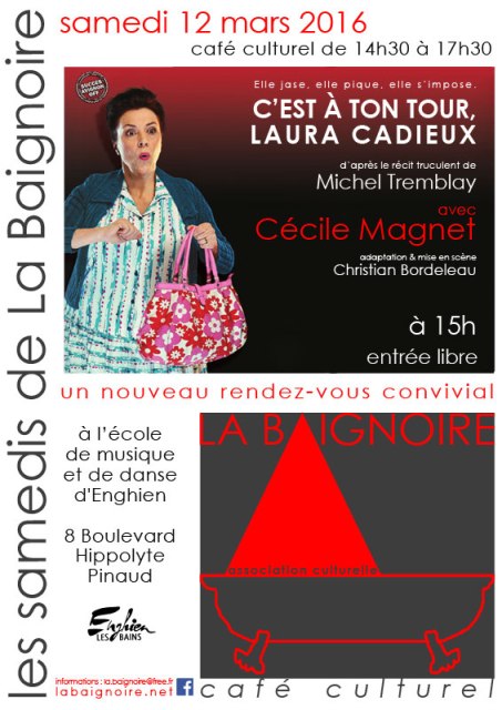 Café Culturel La Baignoire 12 mars à Enghien