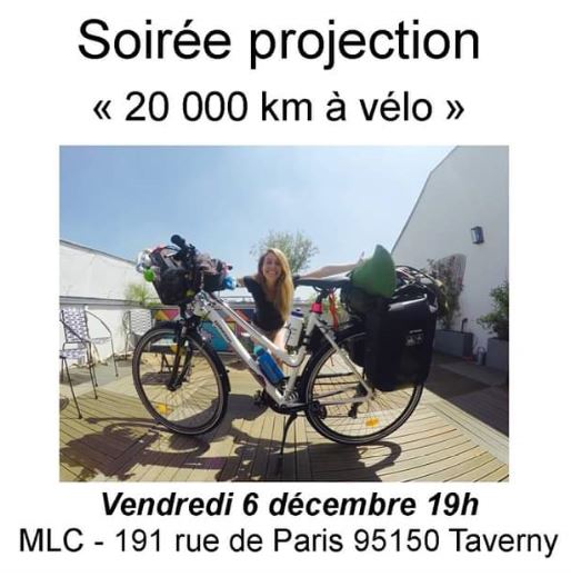 Projection à Taverny : 20000 km à vélo