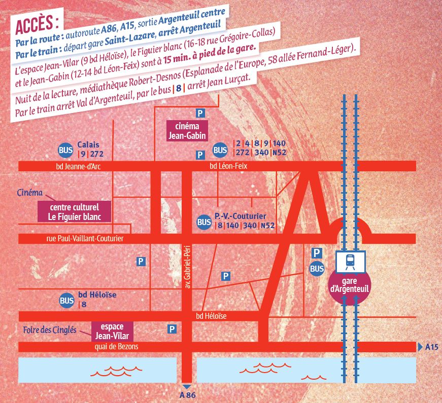 Accès aux Cinglés du Cinéma à Argenteuil