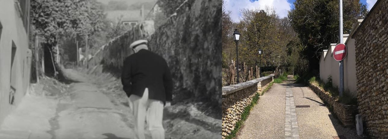 Jean Gabin dans la ruelle Pinçon à Saint-Prix