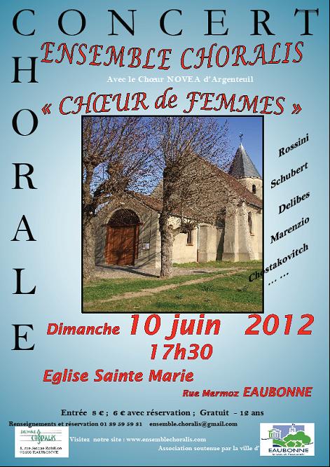 concert CHORALIS et choeur NOVEA  10 juin 2012
