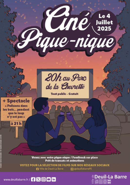 Ciné pique-nique Deuil-la-Barre 4 juillet 2025