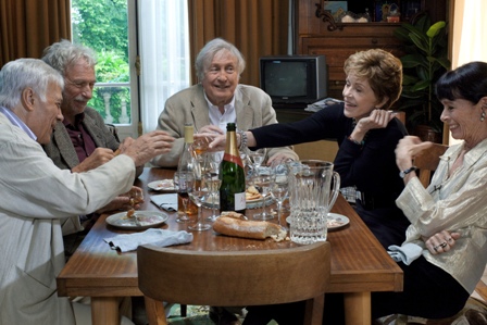 Guy Bedos, Pierre Richard, Claude Rich, Jane Fonda et Géraldine Chaplin