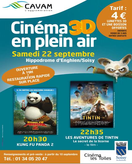KUNG FU PANDA - TINTIN - cinema plein air hippodrome ENGHIEN SOISY  22 septembre 2012 
