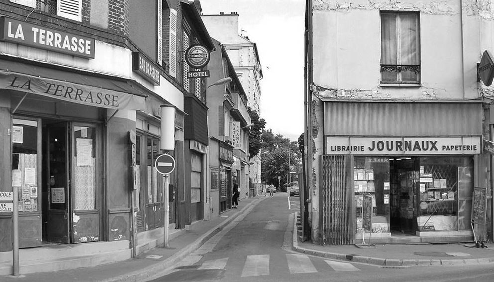 Restaurant La terrasse - rue des Callais avant la rénovation du quartier (photo d'Eric Darvoy)