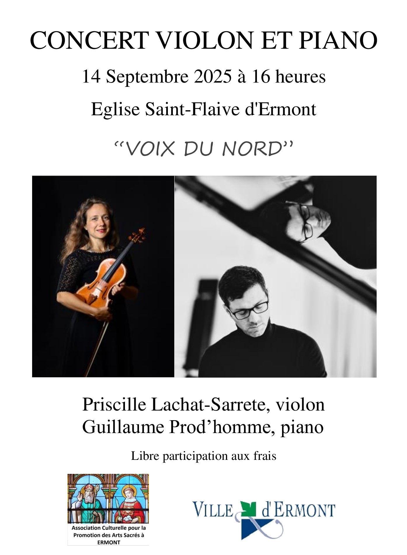 CONCERT Violon et piano - Ermont le 14 septembre 2025