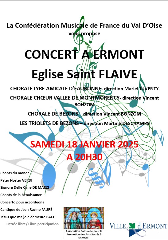 CONCERT 3 Chorales - 18 janvier 2025 - Ermont