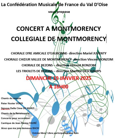 Concert Montmorency - 19 janvier 2025