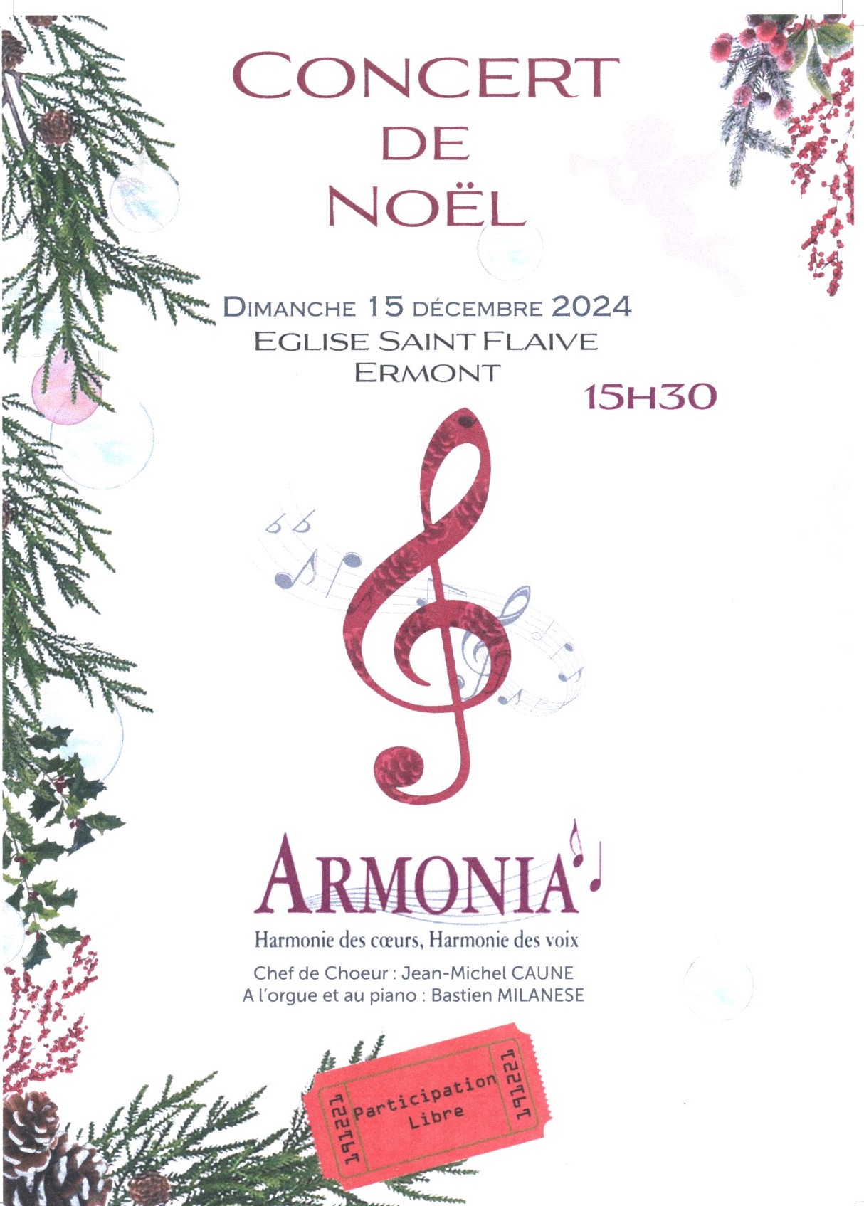 Concert Armonia - Ermont 15 décembre 2024