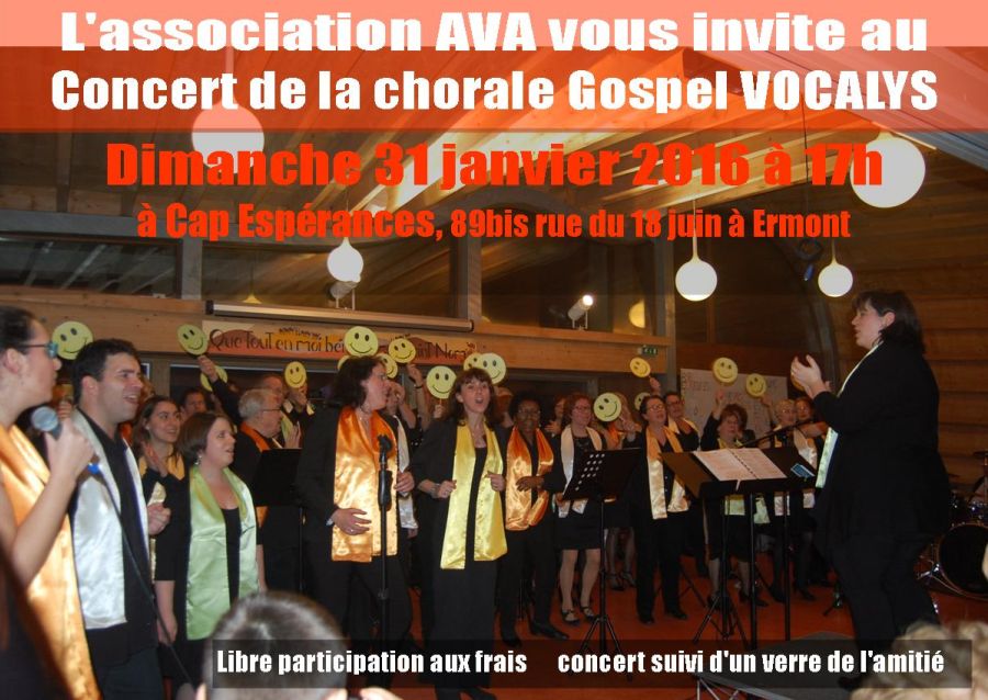 Concert de VOCALYS le 31 janvier 2016