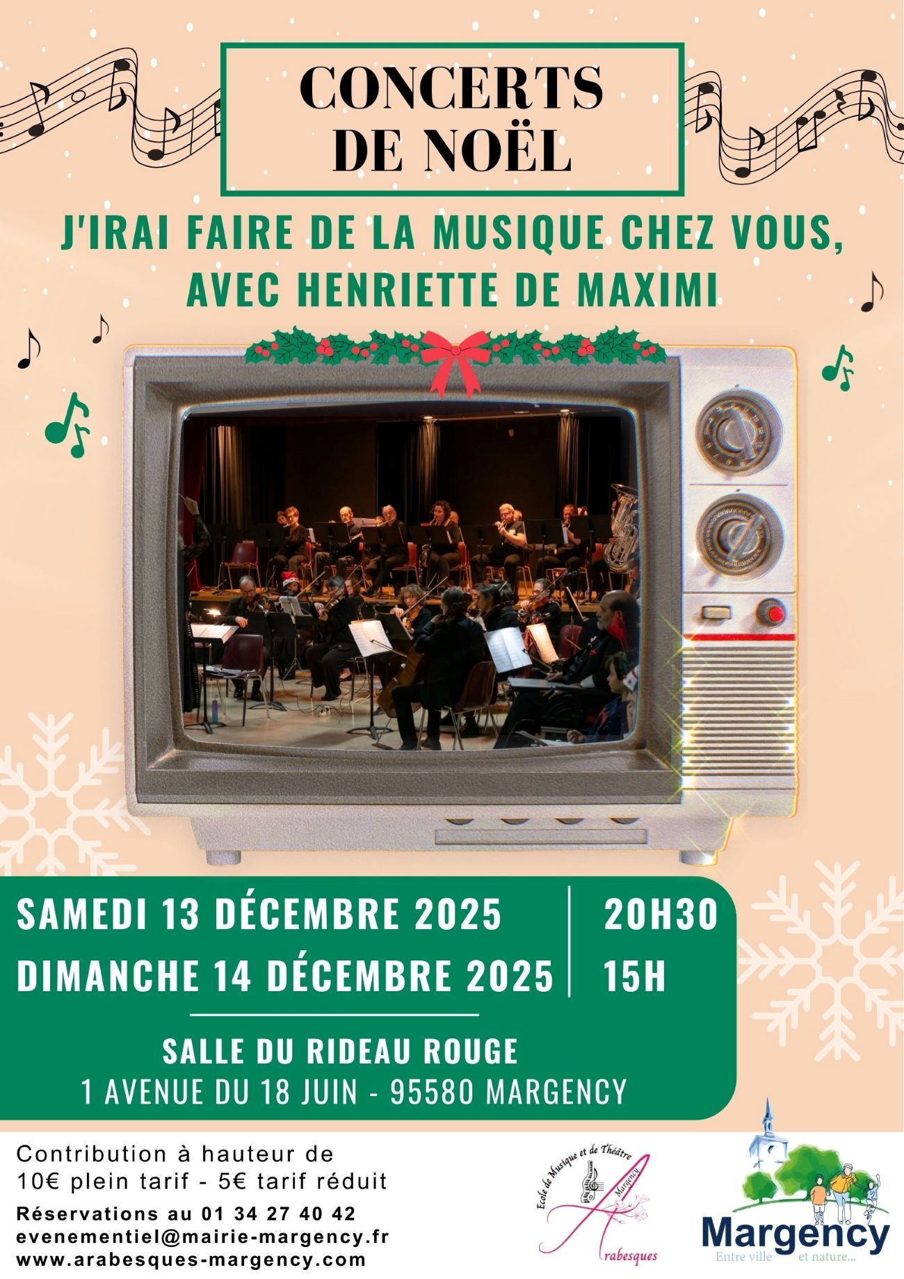 CONCERT Margency les 13 et 14 décembre 2025
