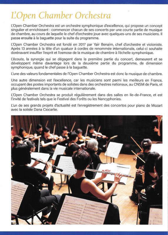 Zoom sur l'Open Chamber Orchestra Zoom sur l'Open Chamber Orchestra