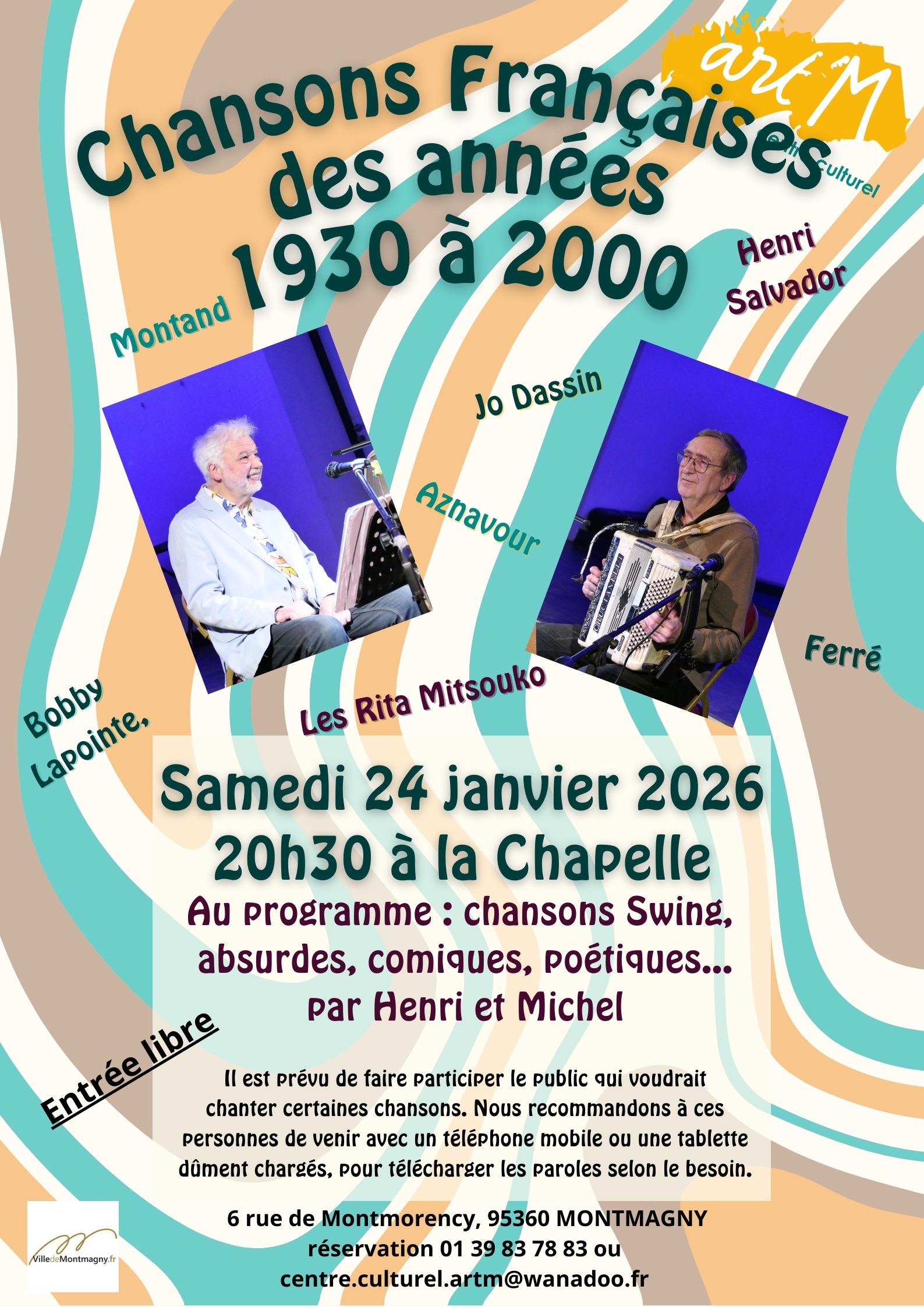Chansons fran&ccedil;aises des ann&eacute;es 1930 &agrave; 2000
