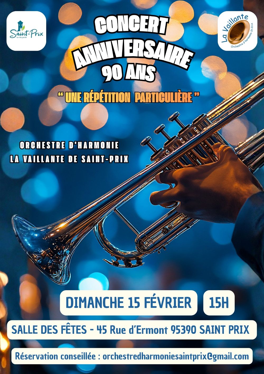 Concert La Vaillante de Saint-Prix le 15 f&eacute;vrier 2026