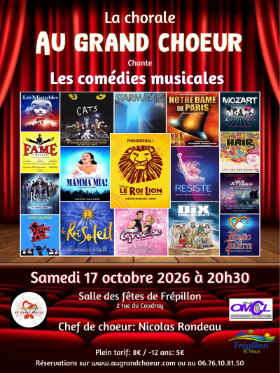 CONCERT Au grand choeur - Les com&eacute;dies musicales
