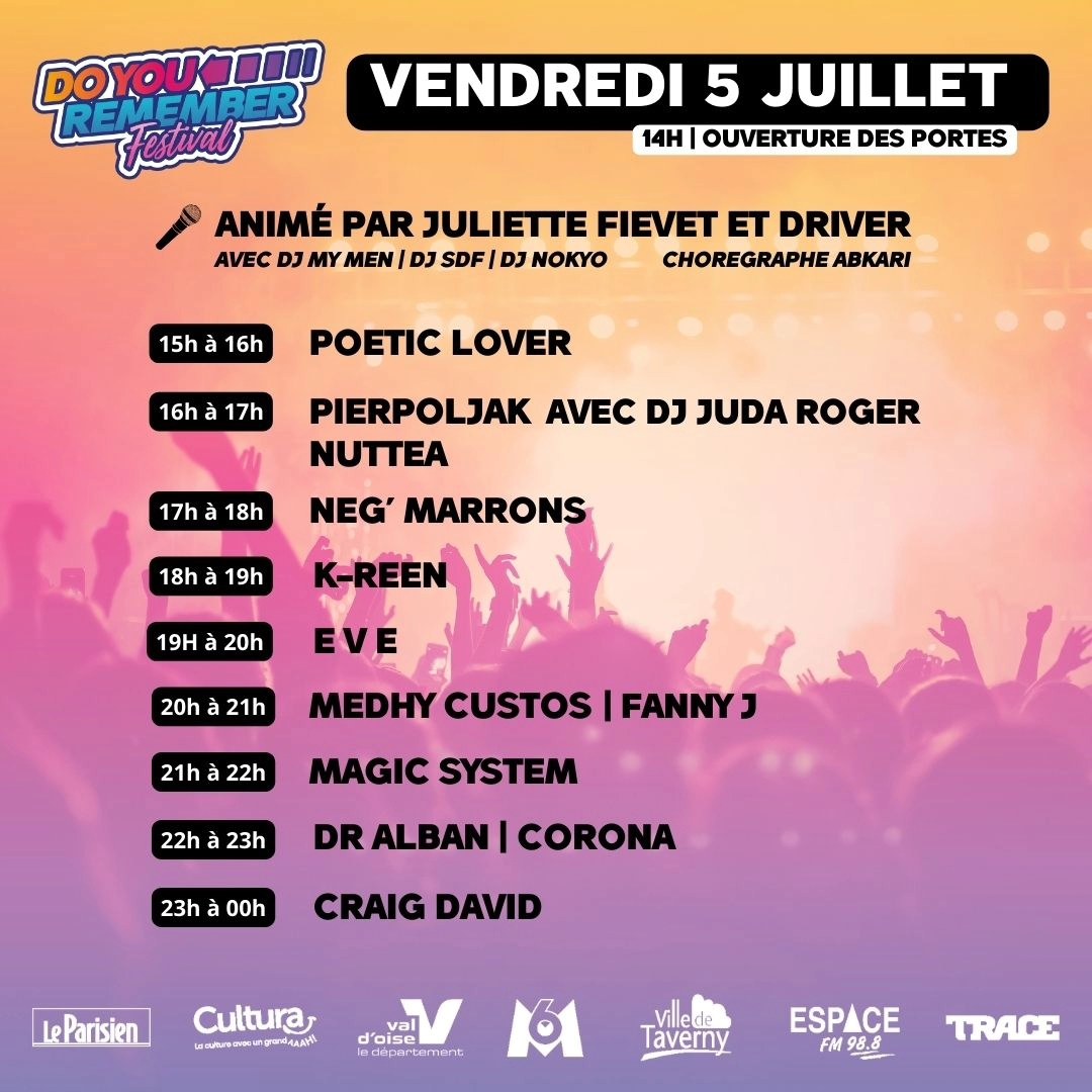 Do You Remember Festival - Taverny les 5 et 6 juillet 2024