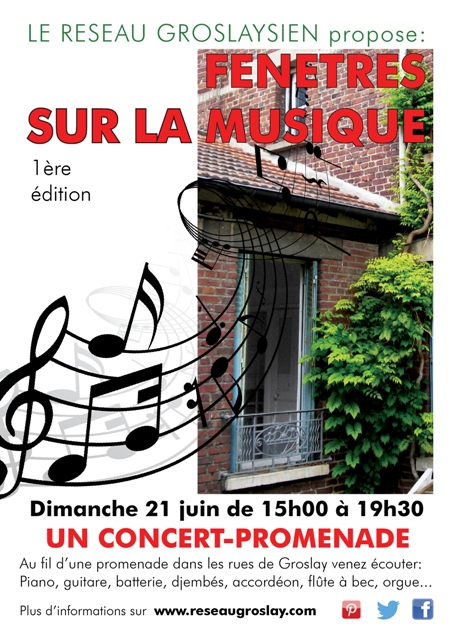 CONCERT PROMENADE à GROSLAY 21 JUIN 2015