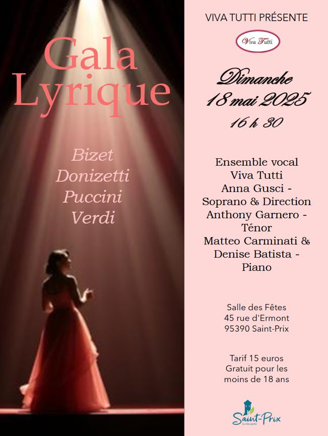 Gala lyrique Viva Tutti Saint-Prix 18 mai 2025