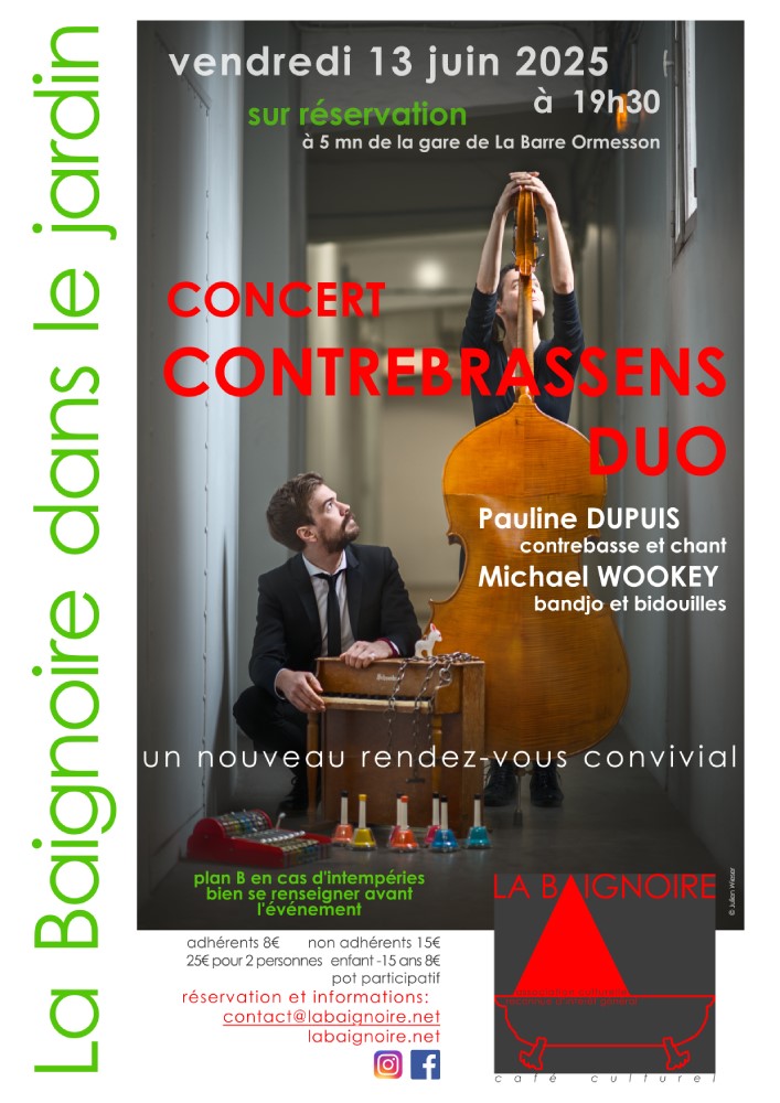 Concert Contrebrassens Duo - 13 juin 2025
