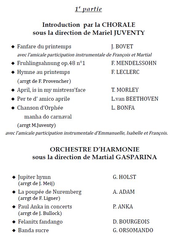 Concert de la Lyre Amicale Eaubonne - 23 mars 2025