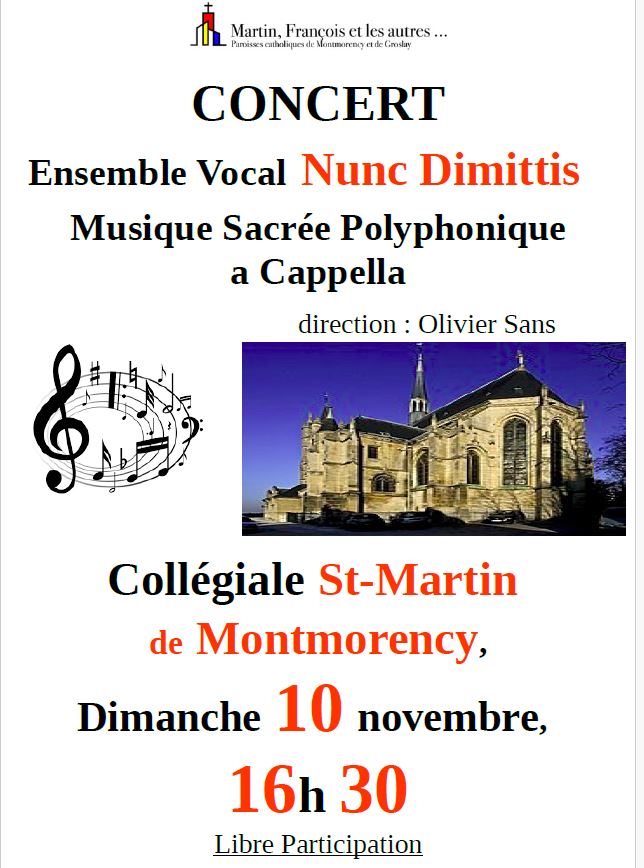 Concert Ensemble vocal Nunc Dimittis
