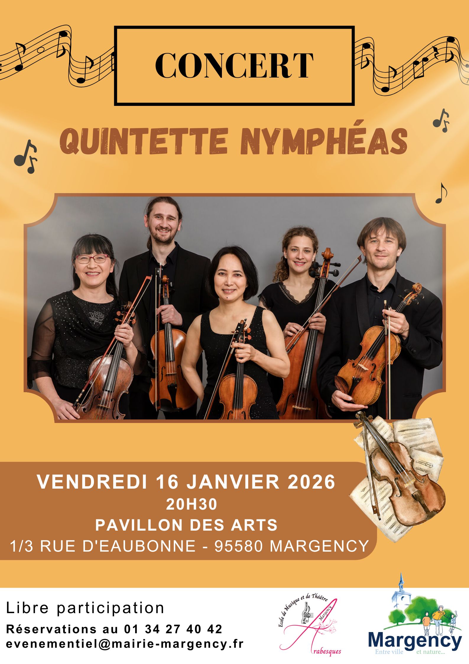 CONCERT Quintette Nymph&eacute;as