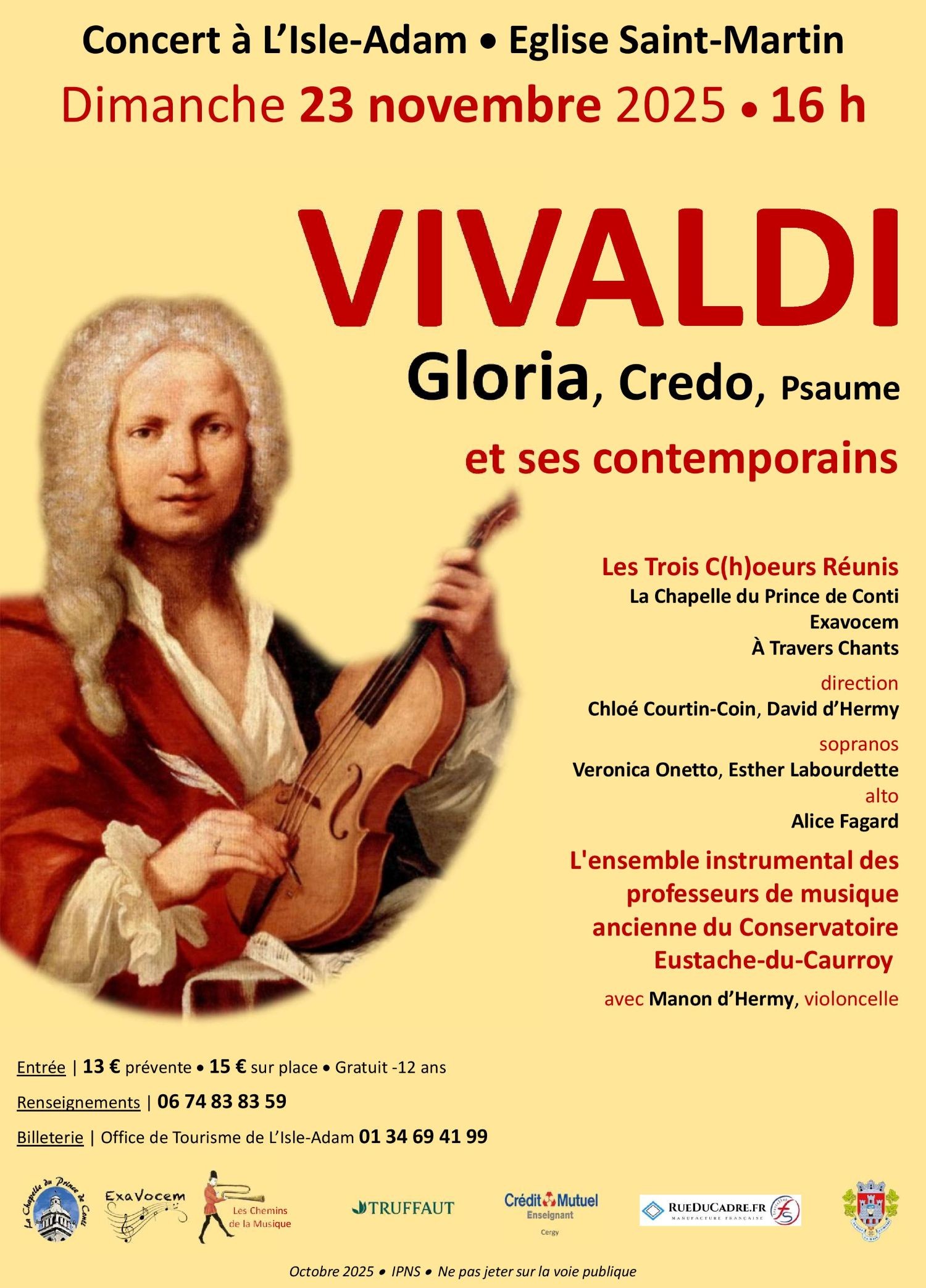 CONCERT Vivaldi - 3 Choeurs réunis - 23 novembre 2025