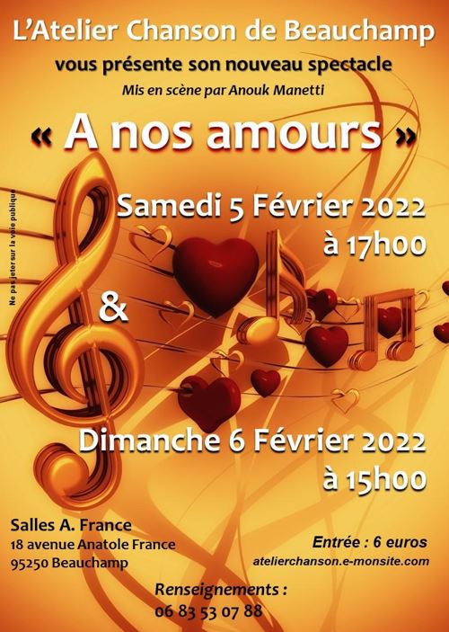 CONCERT A nos amours - Beauchamp