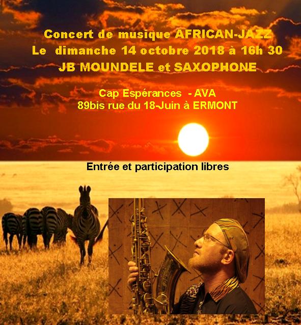 Concert du saxophoniste JB Moundele