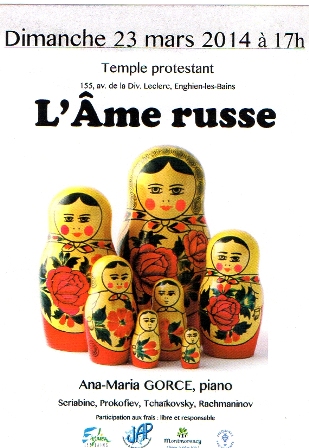 concert du Temple : L'AME RUSSE 