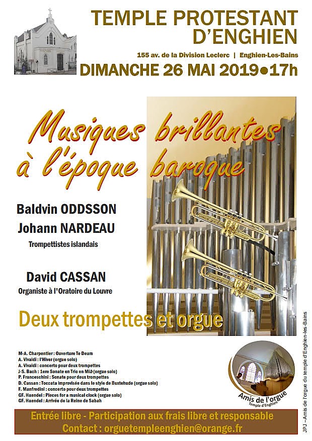 Concert des Amis de l'Orgue - Enghien - 26 mai 2019