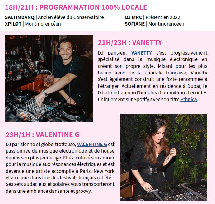 Programme Apéro electro 2023 à Montmorency