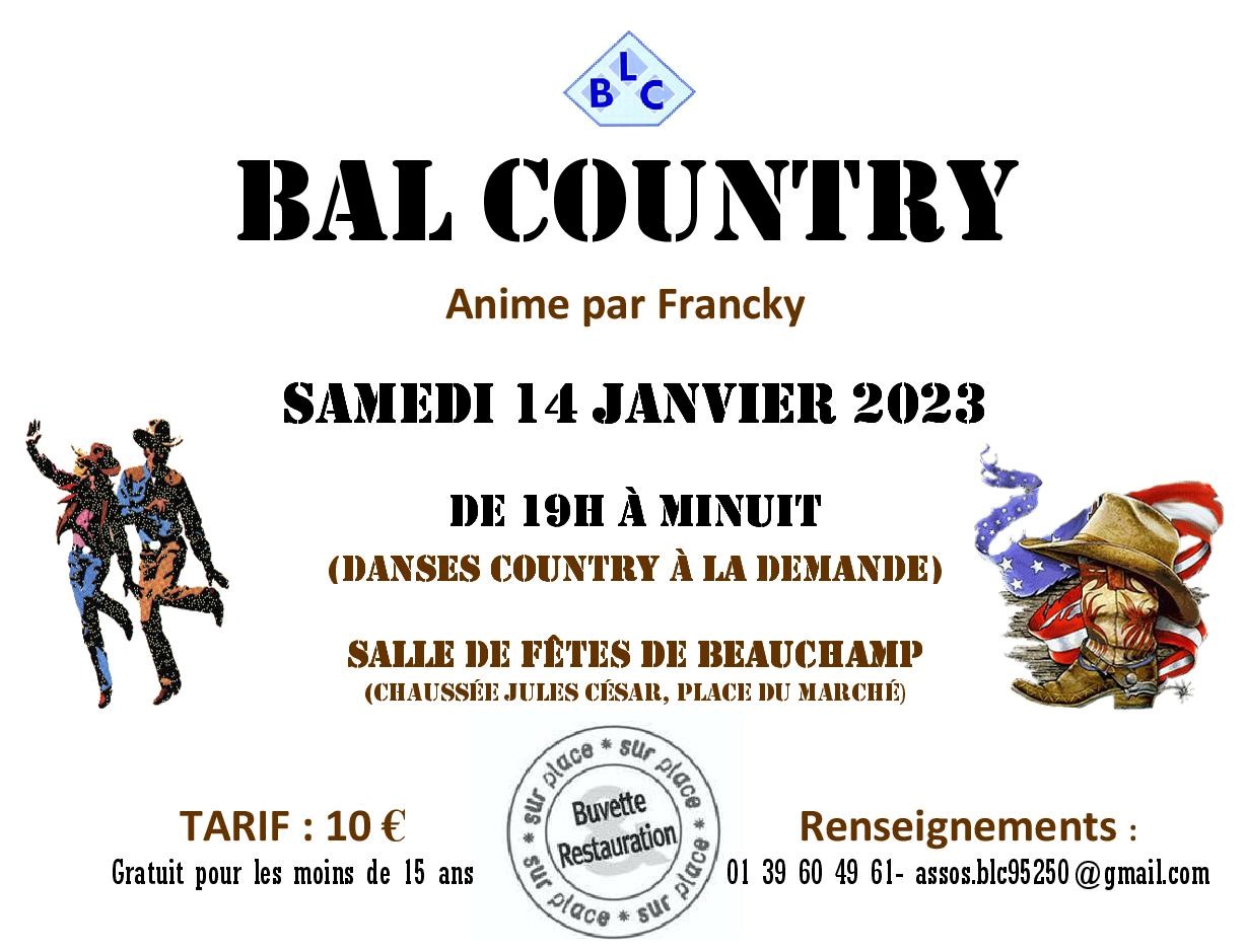 Bal country à Beauchamp le 14 janvier 2023