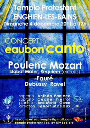 Concert du temple avec Eaubon'canto