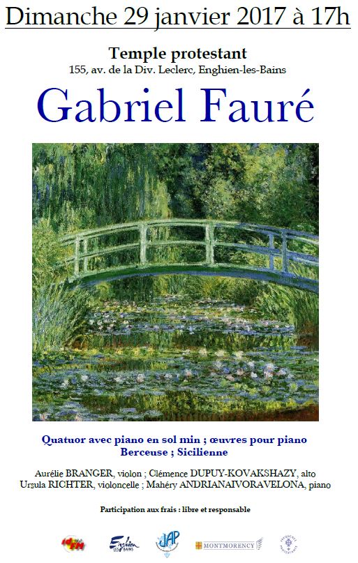 Concert du Temple spécial Gabriel Fauré