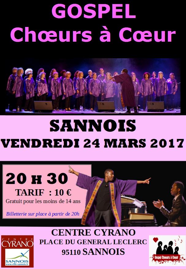 GOSPEL CHOEUR A COEUR à Sannois mars 2017