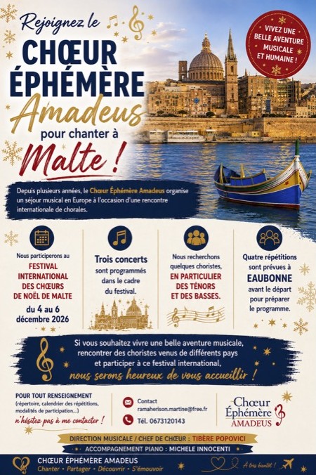 Choeur &eacute;ph&eacute;m&egrave;re Amadeus - Eaubonne