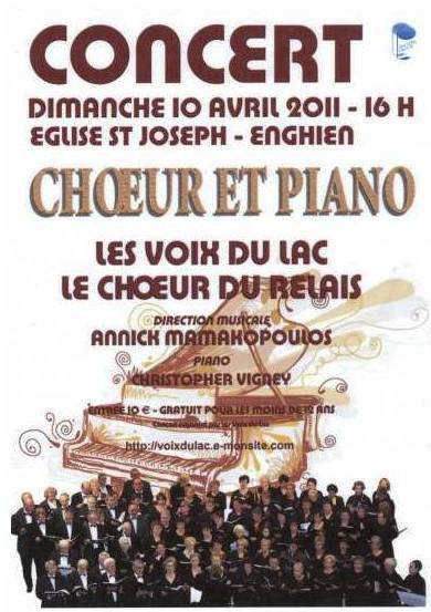Conecrt Choeur et piano à Enghien