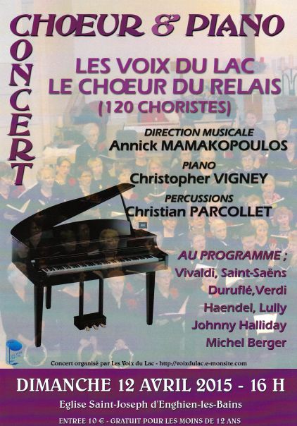 concert CHOEUR ET PIANO à Enghien le 12 avril 2015