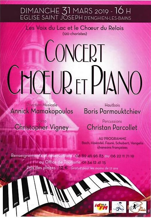 concert Choeur et Piano Enghien-les-Bains 31 mars 2019 