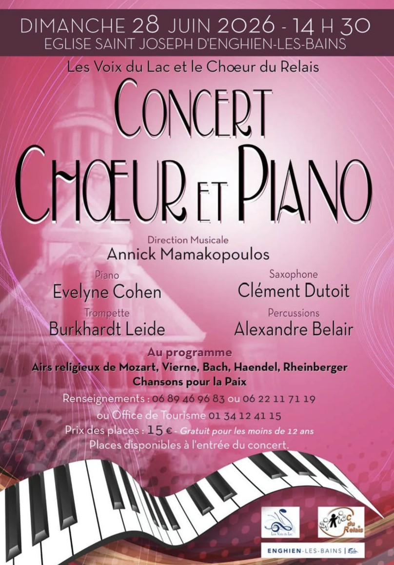 Concert Choeur et piano - 28 juin 2026