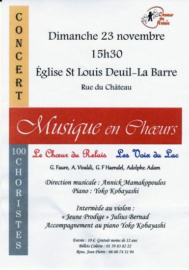 concert choeur du relais - les voix du lac