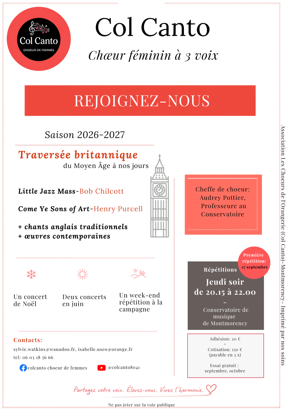 Col canto - 2026 - Montmorency