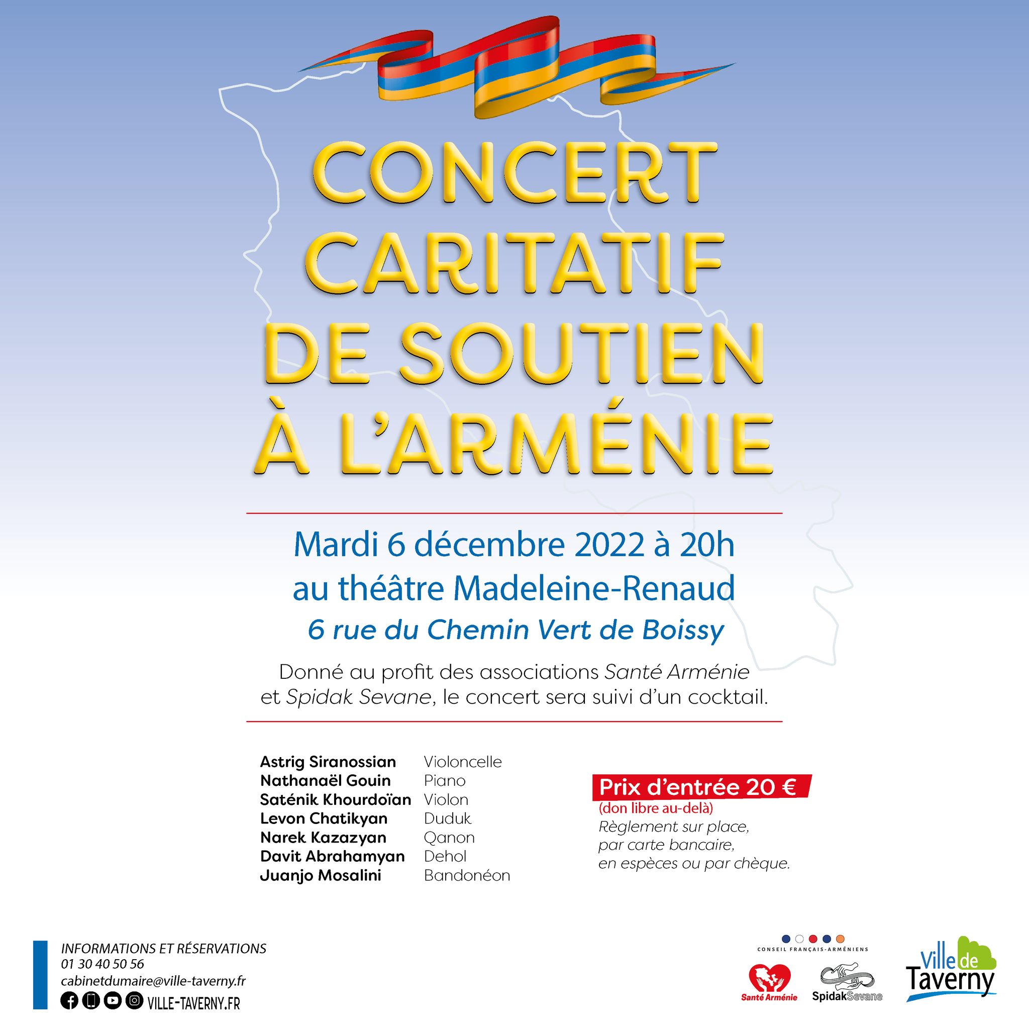 Concert caritatif Arménie - Taverny - 6 decembre 2022