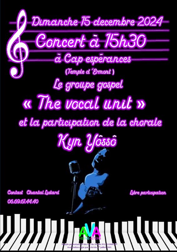 Concert Vocal Unit - 15 décembre 2024